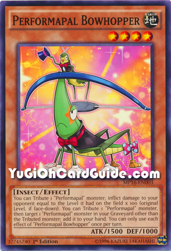 Yu-Gi-Oh Card: Performapal Bowhopper