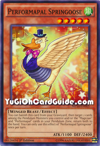 Yu-Gi-Oh Card: Performapal Springoose
