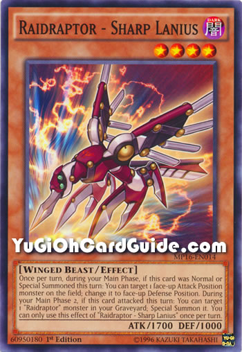 Yu-Gi-Oh Card: Raidraptor - Sharp Lanius