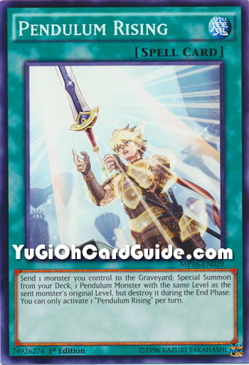 Yu-Gi-Oh Card: Pendulum Rising