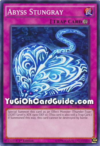 Yu-Gi-Oh Card: Abyss Stungray