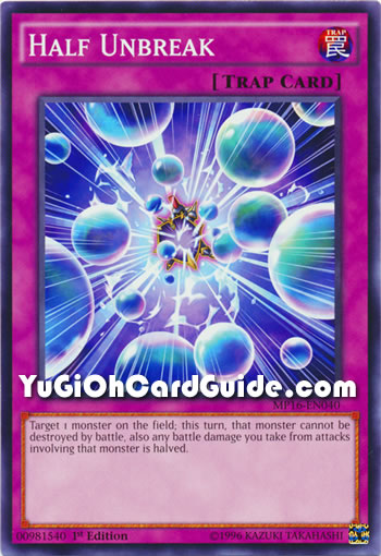 Yu-Gi-Oh Card: Half Unbreak