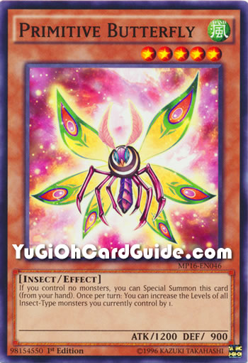 Yu-Gi-Oh Card: Primitive Butterfly