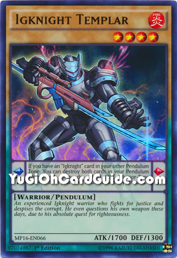Yu-Gi-Oh Card: Igknight Templar