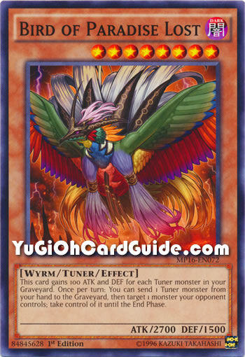 Yu-Gi-Oh Card: Bird of Paradise Lost