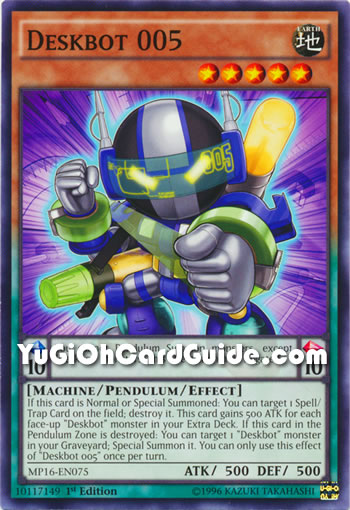 Yu-Gi-Oh Card: Deskbot 005