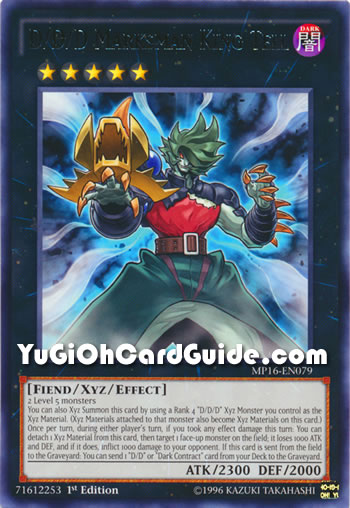 Yu-Gi-Oh Card: D/D/D Marksman King Tell