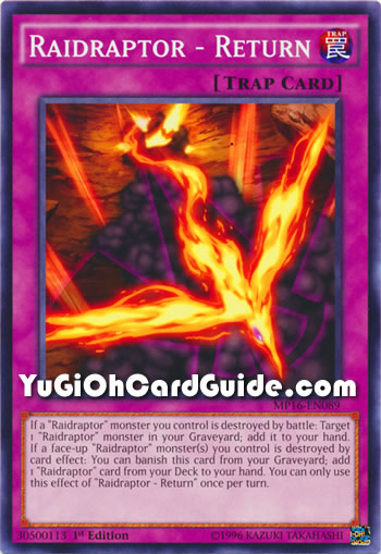 Yu-Gi-Oh Card: Raidraptor - Return