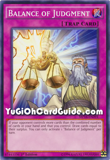 Yu-Gi-Oh Card: Balance of Judgment