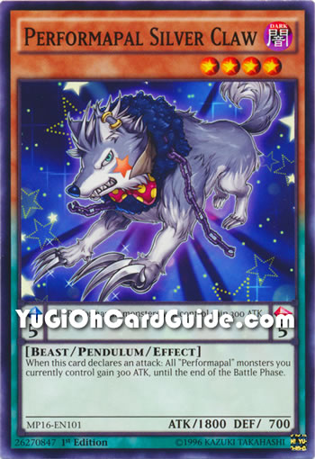 Yu-Gi-Oh Card: Performapal Silver Claw