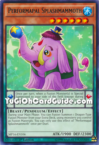 Yu-Gi-Oh Card: Performapal Splashmammoth