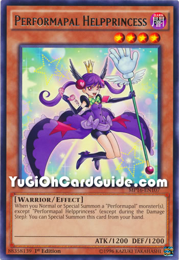 Yu-Gi-Oh Card: Performapal Helpprincess