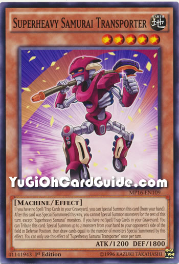 Yu-Gi-Oh Card: Superheavy Samurai Transporter