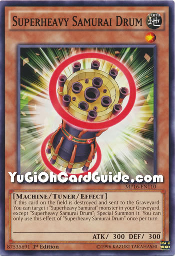 Yu-Gi-Oh Card: Superheavy Samurai Drum