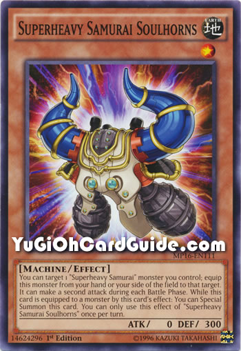 Yu-Gi-Oh Card: Superheavy Samurai Soulhorns