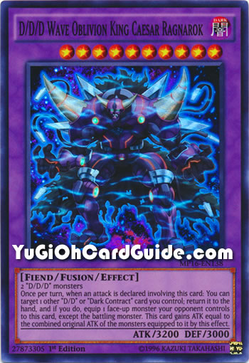 Yu-Gi-Oh Card: D/D/D Wave Oblivion King Caesar Ragnarok