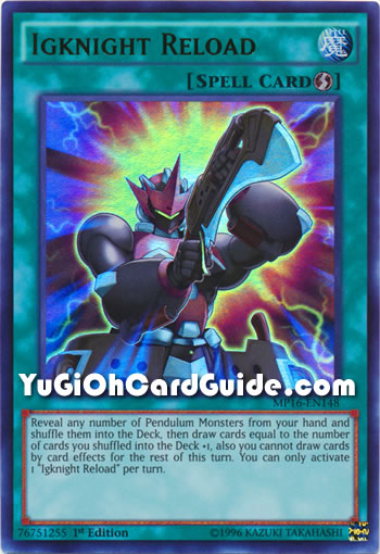 Yu-Gi-Oh! Igknight Templar Card – MP16-EN066 Ultra Rare 1st Edition, Mega Pack 2016 - View #9