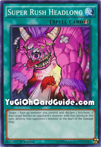 Yu-Gi-Oh Card: Super Rush Headlong