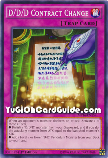 Yu-Gi-Oh Card: D/D/D Contract Change
