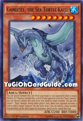 Yu-Gi-Oh Card: Gameciel, the Sea Turtle Kaiju