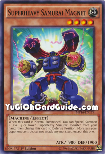 Yu-Gi-Oh Card: Superheavy Samurai Magnet