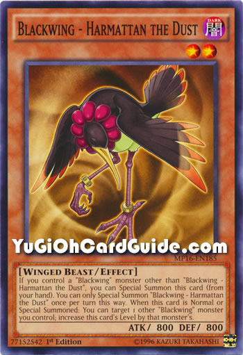 Yu-Gi-Oh Card: Blackwing - Harmattan the Dust