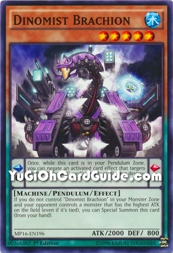 Yu-Gi-Oh Card: Dinomist Brachion