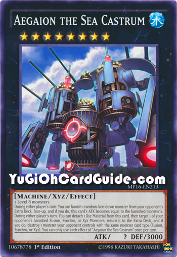Yu-Gi-Oh Card: Aegaion the Sea Castrum