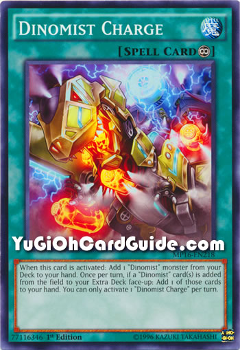 Yu-Gi-Oh Card: Dinomist Charge