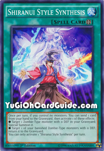 Yu-Gi-Oh Card: Shiranui Style Synthesis