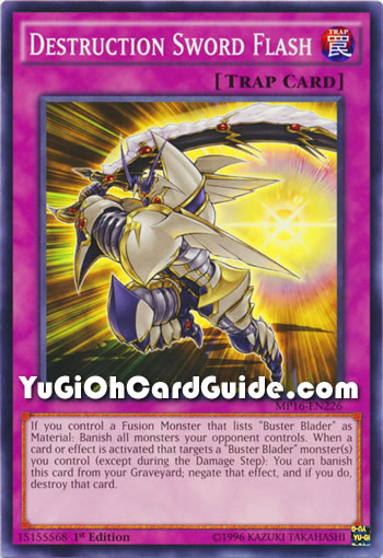 Yu-Gi-Oh Card: Destruction Sword Flash
