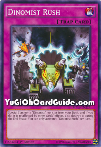 Yu-Gi-Oh Card: Dinomist Rush