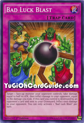 Yu-Gi-Oh Card: Bad Luck Blast