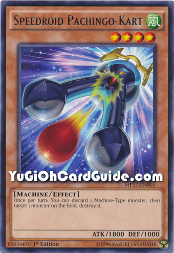 Yu-Gi-Oh Card: Speedroid Pachingo-Kart