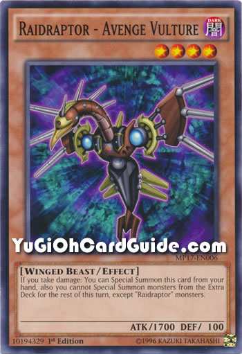 Yu-Gi-Oh Card: Raidraptor - Avenge Vulture