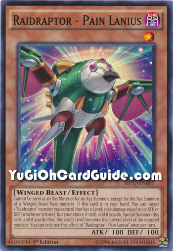 Yu-Gi-Oh Card: Raidraptor - Pain Lanius