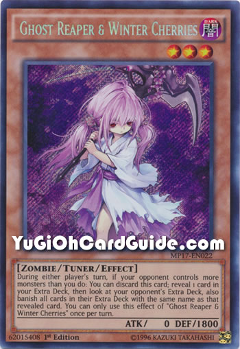 Yu-Gi-Oh Card: Ghost Reaper & Winter Cherries