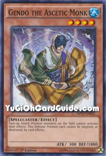 Yu-Gi-Oh Card: Gendo the Ascetic Monk