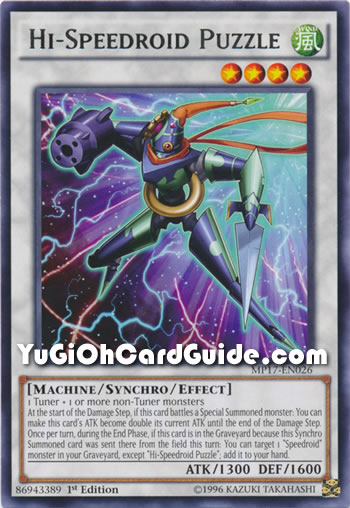 Yu-Gi-Oh Card: Hi-Speedroid Puzzle