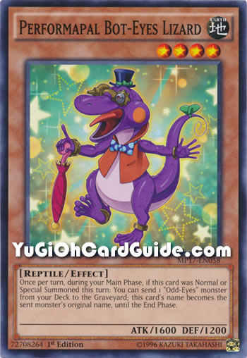 Yu-Gi-Oh Card: Performapal Bot-Eyes Lizard