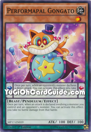 Yu-Gi-Oh Card: Performapal Gongato