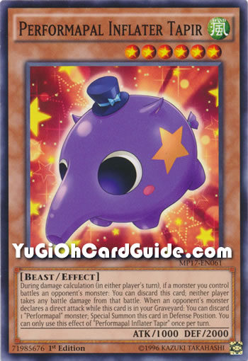 Yu-Gi-Oh Card: Performapal Inflater Tapir
