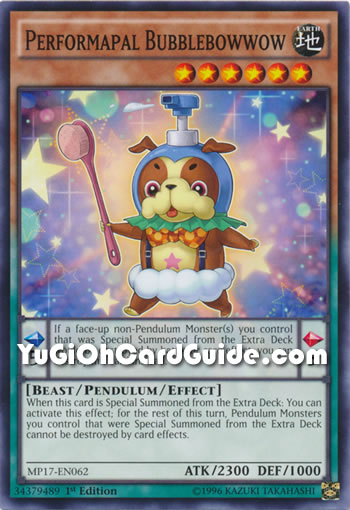 Yu-Gi-Oh Card: Performapal Bubblebowwow