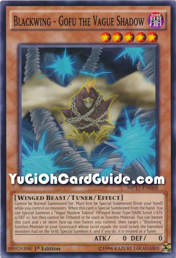 Yu-Gi-Oh Card: Blackwing - Gofu the Vague Shadow