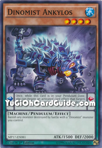 Yu-Gi-Oh Card: Dinomist Ankylos