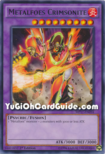 Yu-Gi-Oh Card: Metalfoes Crimsonite