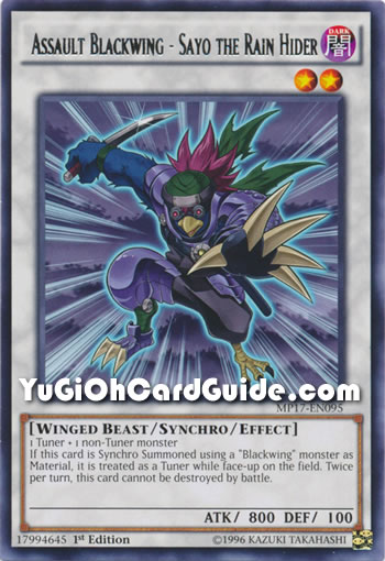 Yu-Gi-Oh Card: Assault Blackwing - Sayo the Rain Hider