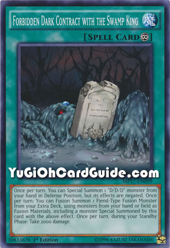 Yu-Gi-Oh Card: Forbidden Dark Contract with the Swamp King