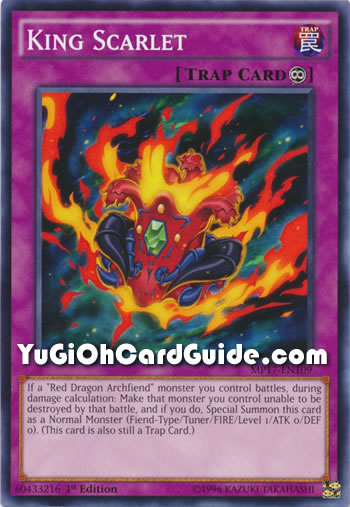 Yu-Gi-Oh Card: King Scarlet