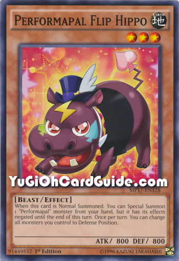 Yu-Gi-Oh Card: Performapal Flip Hippo